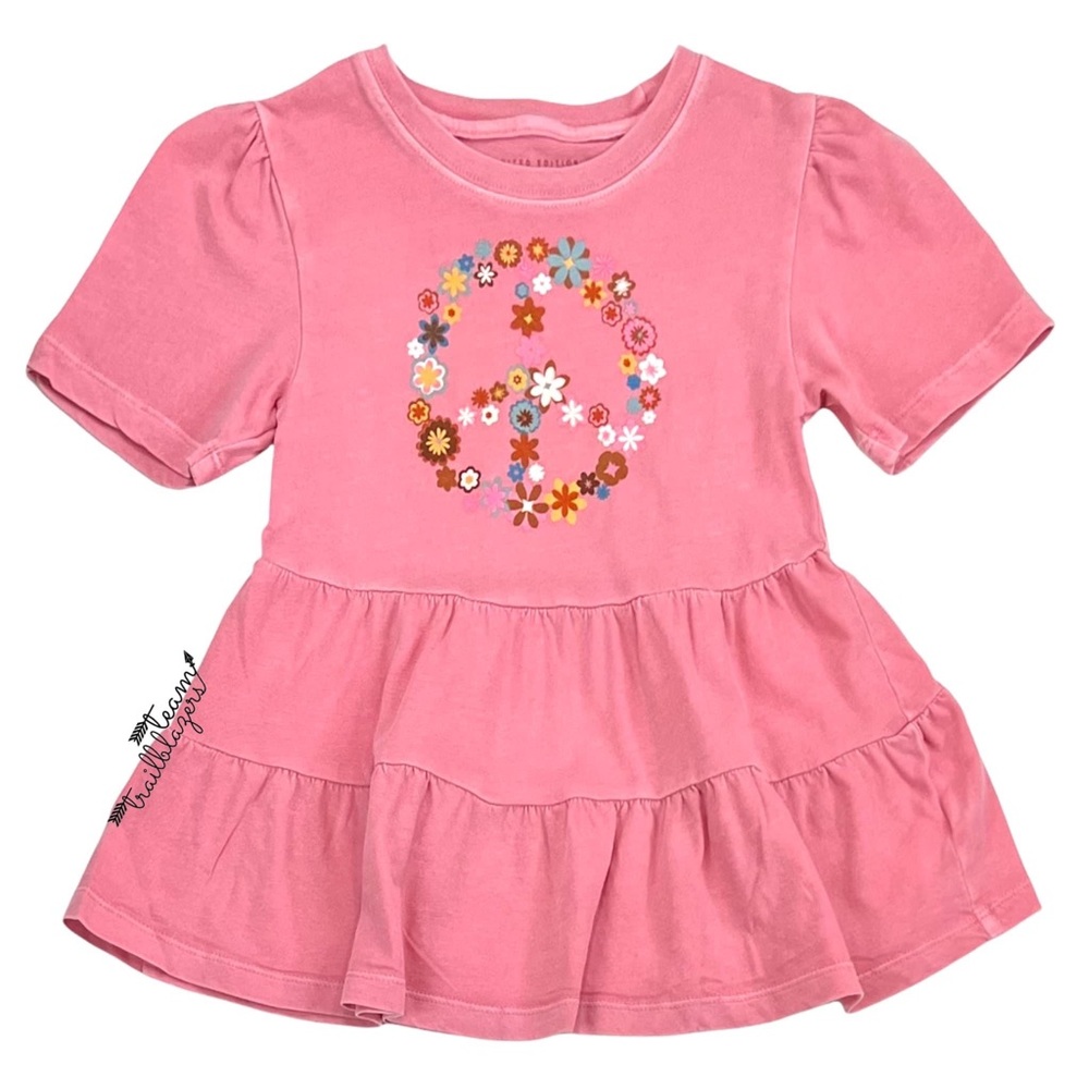 Peace Floral Tiered Tee